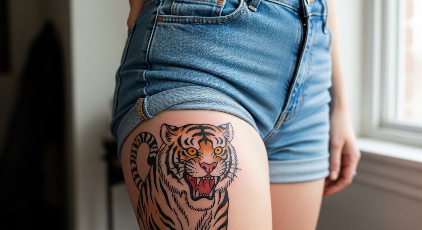 27 Traditional Tiger Tattoo for Women That Looks Fierce