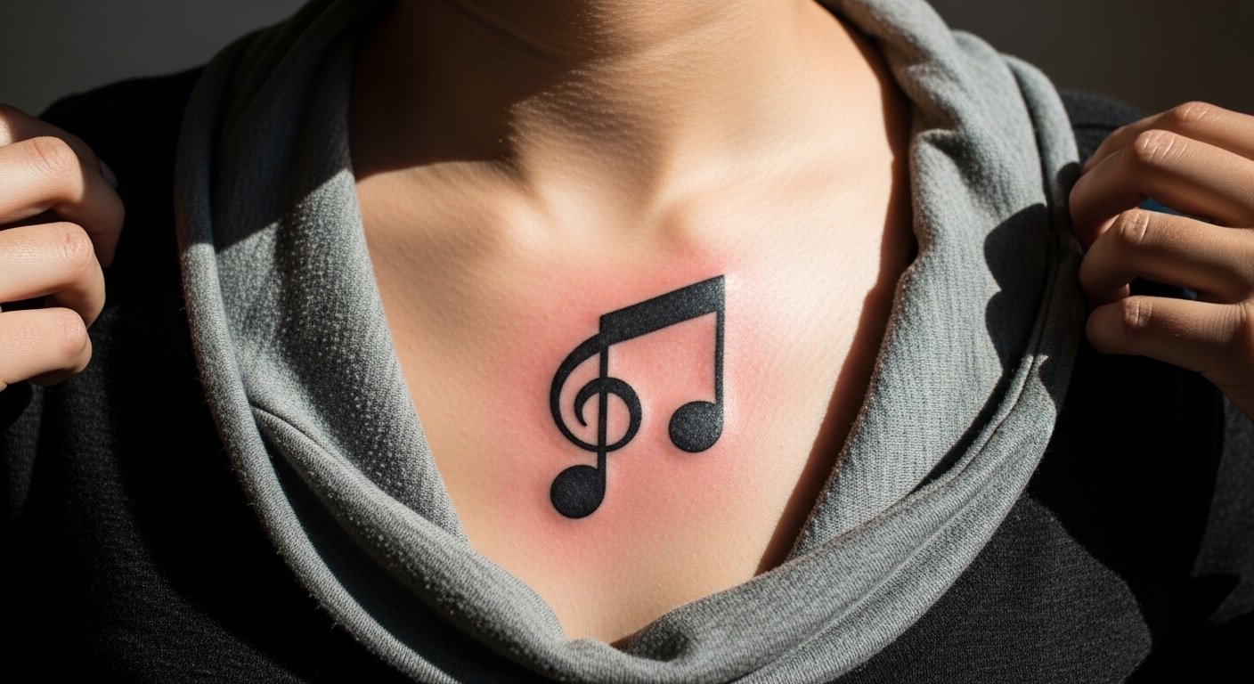 21 Bold Blackwork Music Tattoo Designs