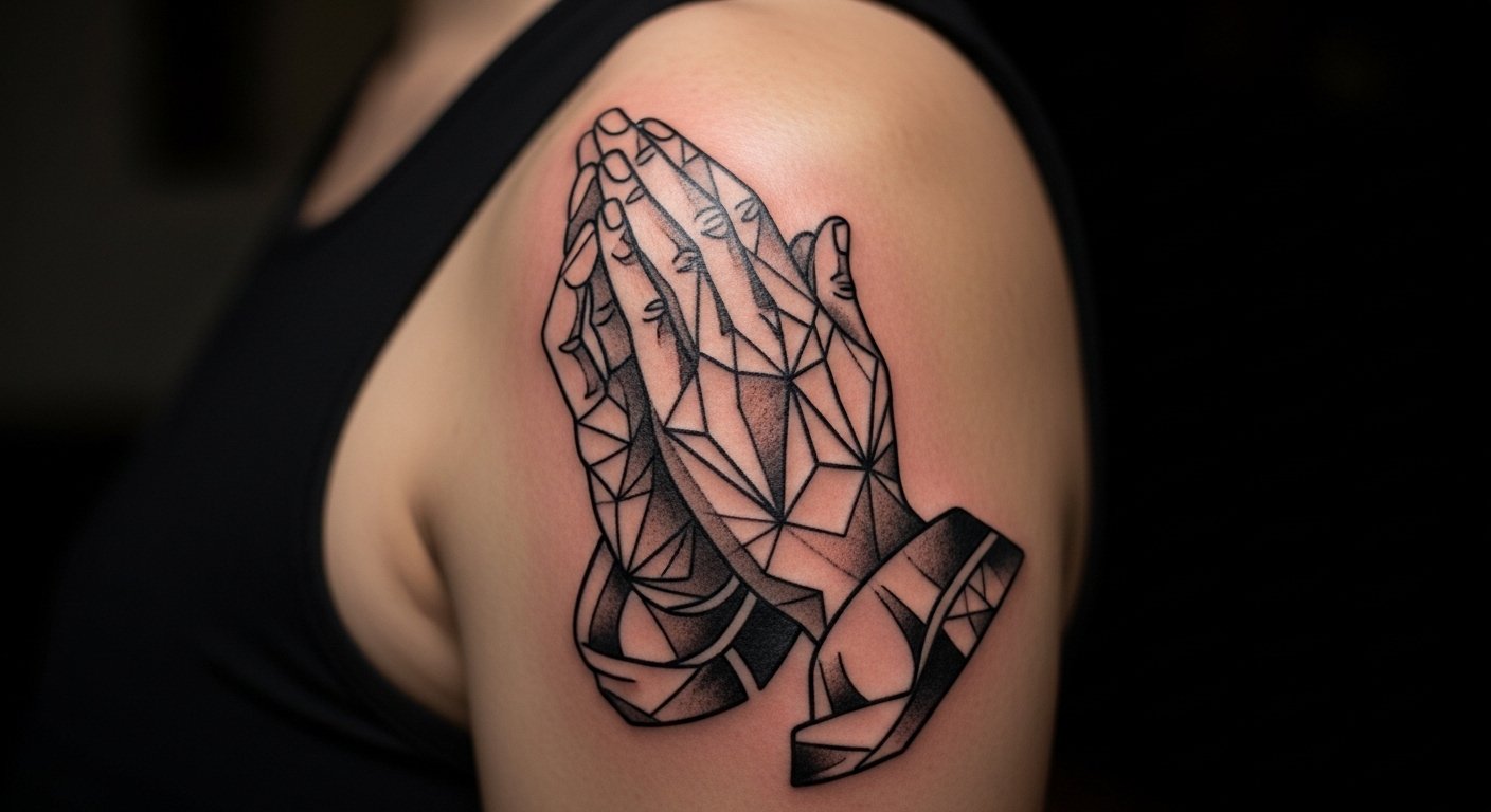 17 Spiritual Praying Hands Tattoo Aesthetic