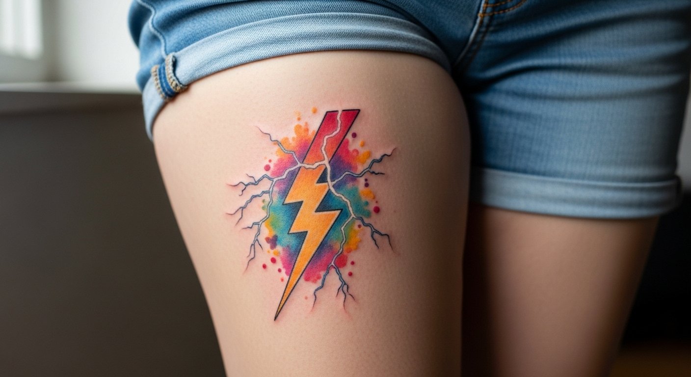 27 Classic Lightning Bolt Tattoo Drawings
