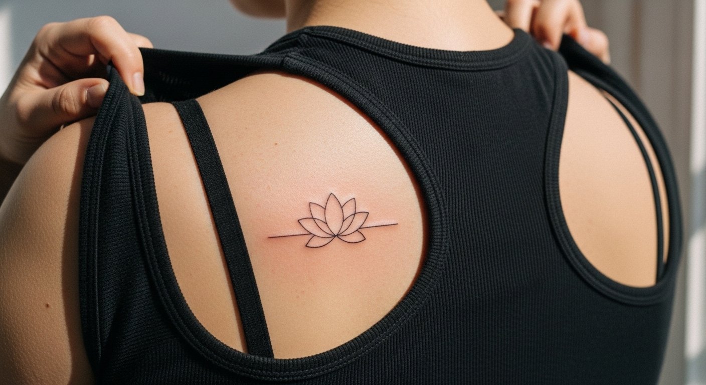 17 Minimal Tattoo Design on Back That Looks Clean